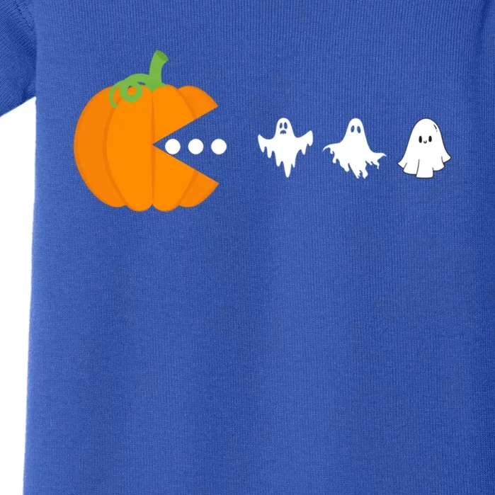 Pumpkin Eating Ghost Gamer Halloween Gaming Gift Baby Bodysuit