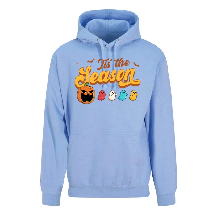 Pumpkin Eating Ghost Halloween Retro Arcade Gift Unisex Surf Hoodie