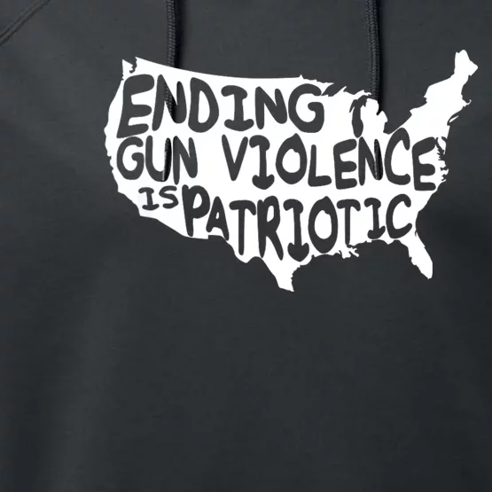 Peace Ending Gun Violence Is Patriotic Awareness Day Performance Fleece Hoodie