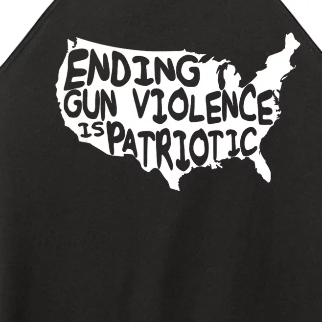 Peace Ending Gun Violence Is Patriotic Awareness Day Women’s Perfect Tri Rocker Tank