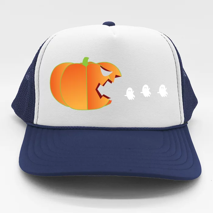 Pumpkin Eating Ghosts Funny Trick Or Treat Costume Gift Trucker Hat