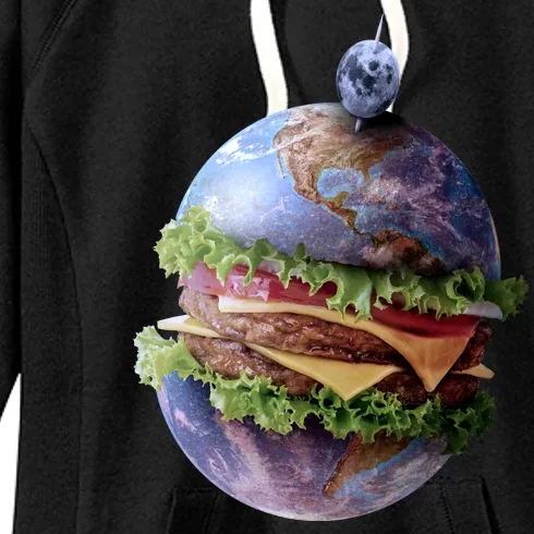 Planet Earth Hamburger Women's Fleece Hoodie