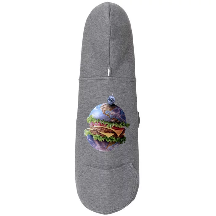 Planet Earth Hamburger Doggie 3-End Fleece Hoodie