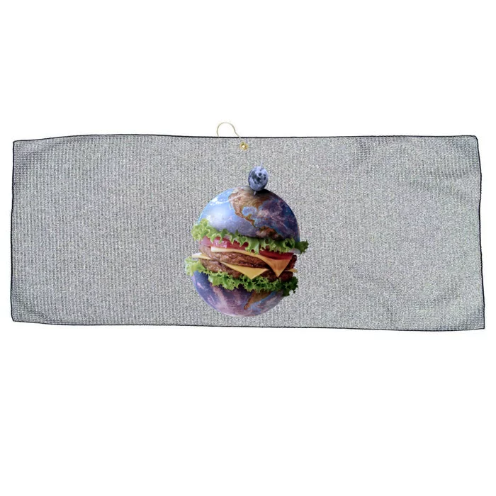 Planet Earth Hamburger Large Microfiber Waffle Golf Towel