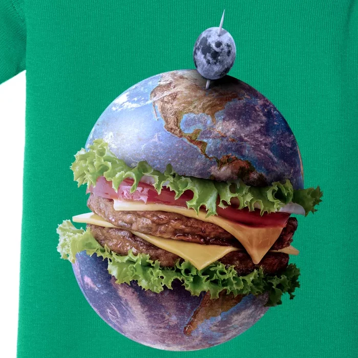 Planet Earth Hamburger Baby Bodysuit