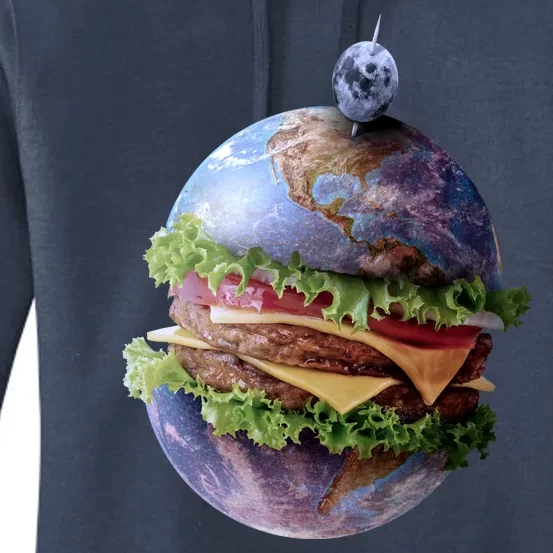 Planet Earth Hamburger Women's Pullover Hoodie