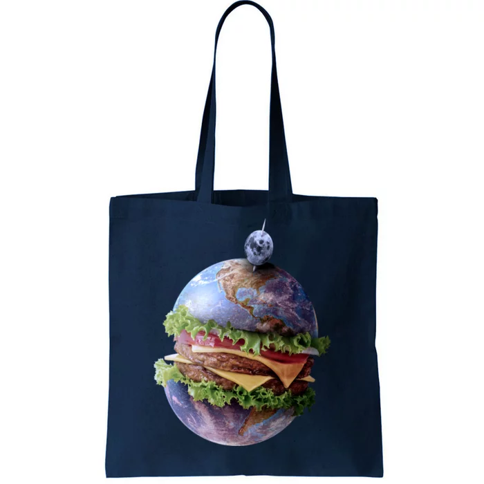 Planet Earth Hamburger Tote Bag