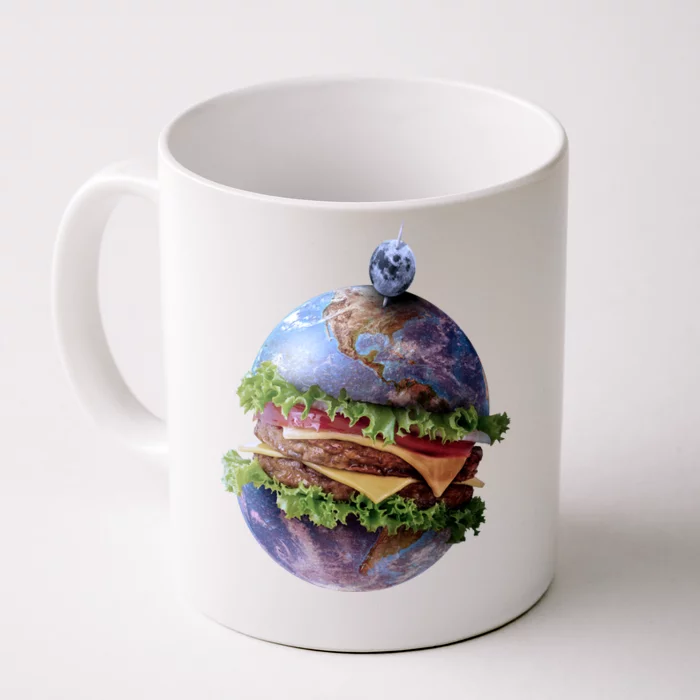 Planet Earth Hamburger Front & Back Coffee Mug