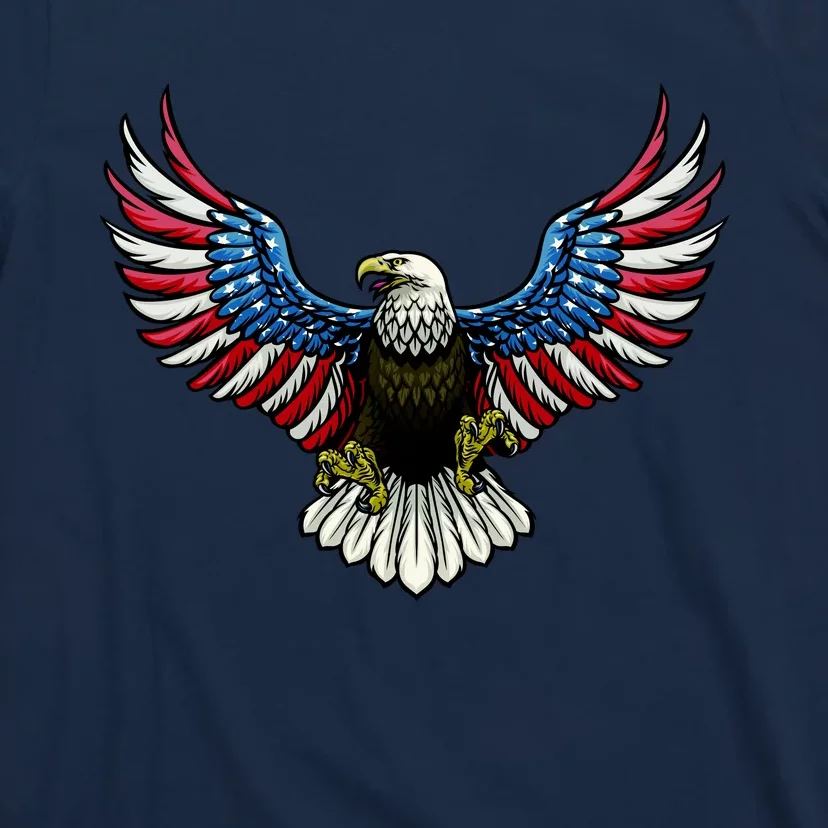 Patriotic Eagle Illustration T-Shirt