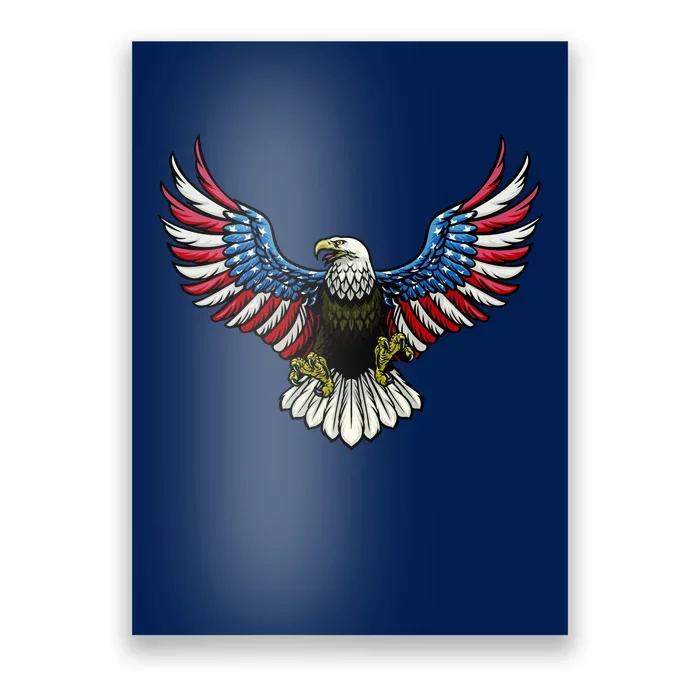 Patriotic Eagle Illustration Poster