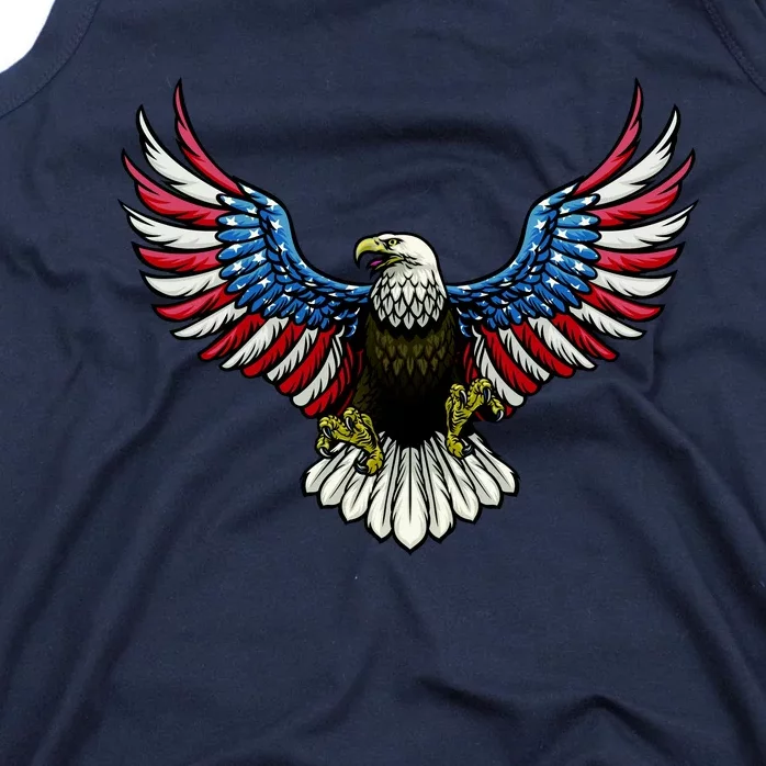 Patriotic Eagle Illustration Tank Top