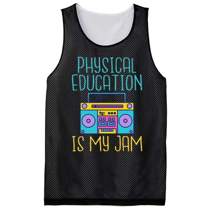 Physical Education Is My Jam Pe Teacher Mesh Reversible Basketball Jersey Tank