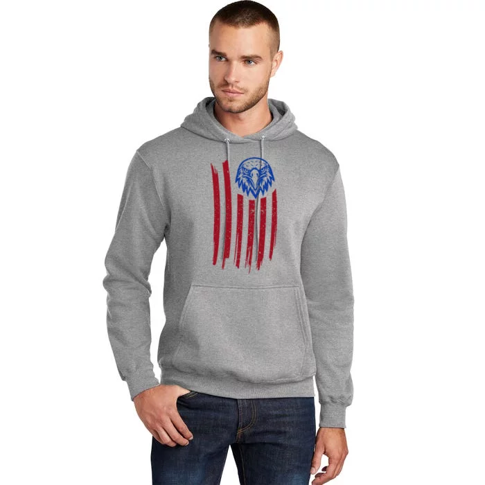 Patriotic Eagle July Fourth 4th Of July American Flag Tall Hoodie