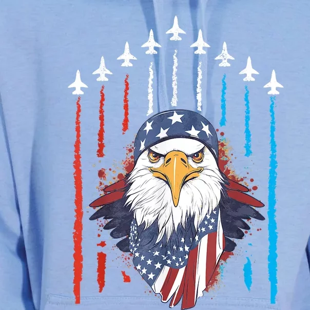 Patriotic Eagle July 4th Of July Fourth July American Flag Unisex Surf Hoodie