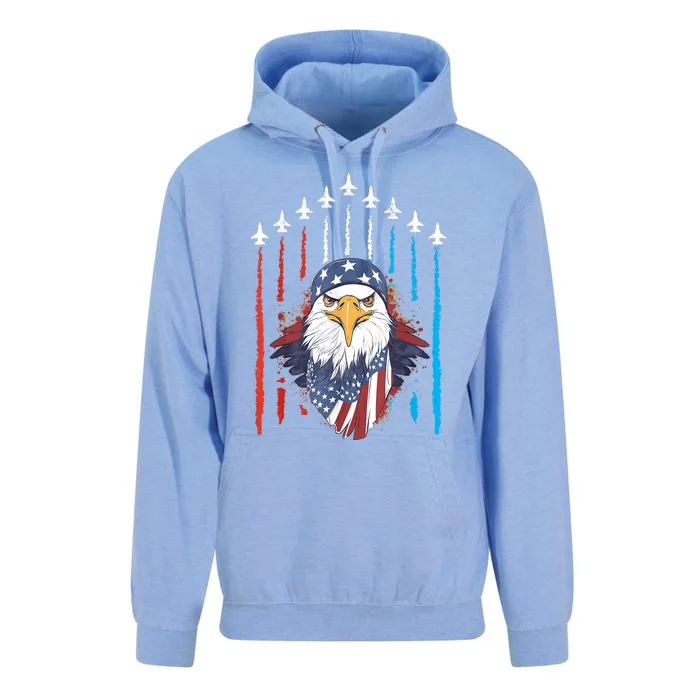 Patriotic Eagle July 4th Of July Fourth July American Flag Unisex Surf Hoodie