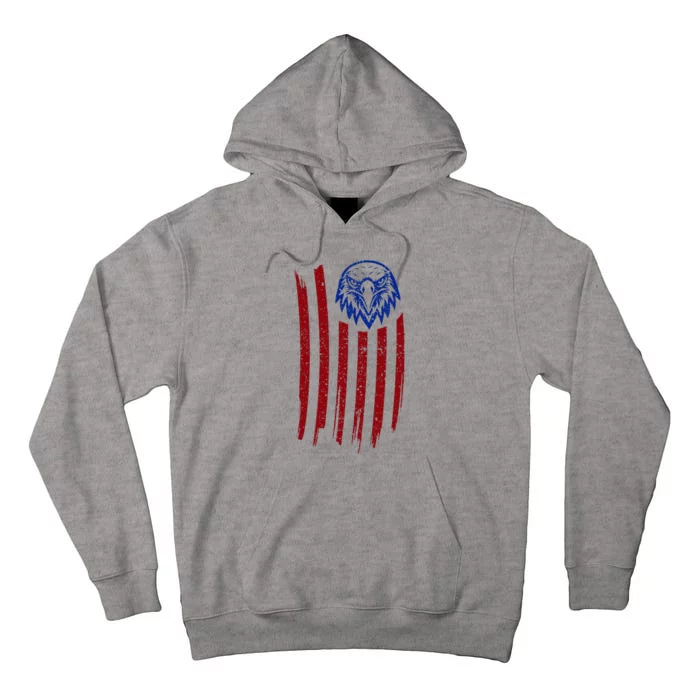 Patriotic Eagle July Fourth 4th Of July American Flag Tall Hoodie