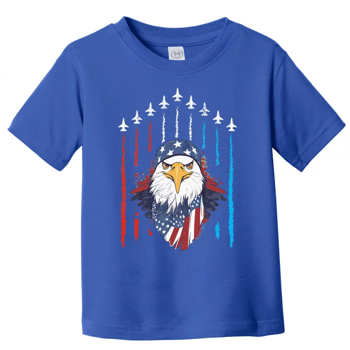 Patriotic Eagle July 4th Of July Fourth July American Flag Toddler T-Shirt