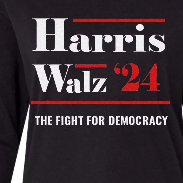 President Elect Kamala Harris & Tim Walz 2024 Womens Cotton Relaxed Long Sleeve T-Shirt