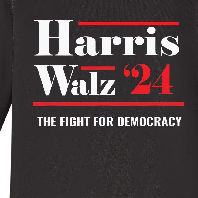 President Elect Kamala Harris Tim Walz 2024 Baby Long Sleeve Bodysuit