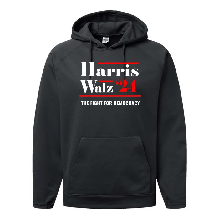 President Elect Kamala Harris & Tim Walz 2024 Performance Fleece Hoodie