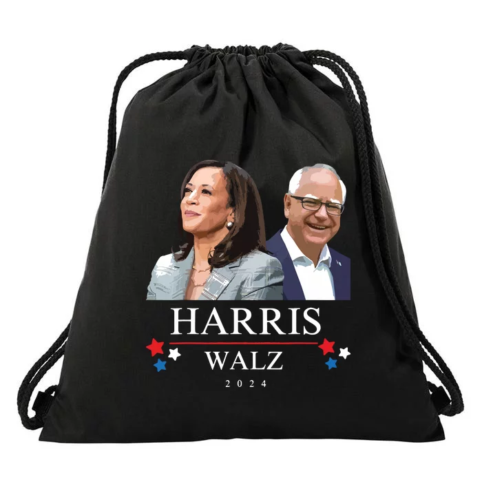 President Election Kamala Harris Tim Waltz Drawstring Bag