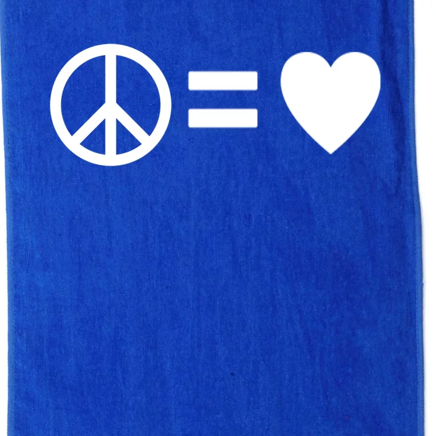 Peace Equals Love Hippie Peace Sign Loving Pacifist Gift Platinum Collection Golf Towel