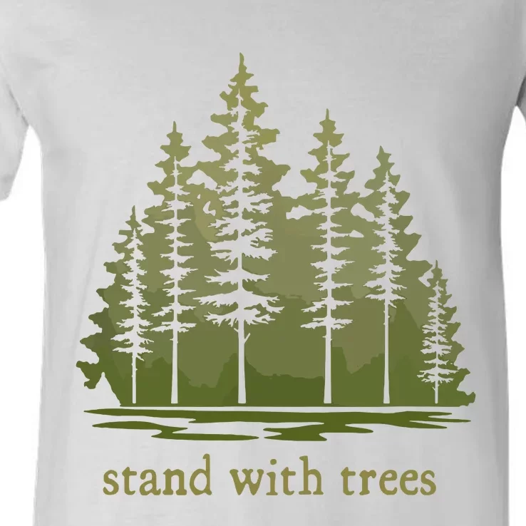 Planet Earth Lovers Redwood Forest Groves Nature Loves Trees V-Neck T-Shirt