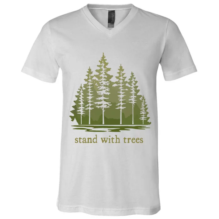 Planet Earth Lovers Redwood Forest Groves Nature Loves Trees V-Neck T-Shirt