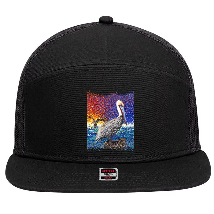 Pelican Pixels 7 Panel Mesh Trucker Snapback Hat