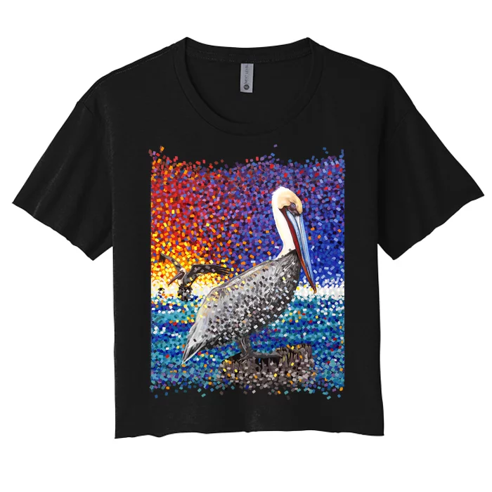 Pelican Pixels Women's Crop Top Tee