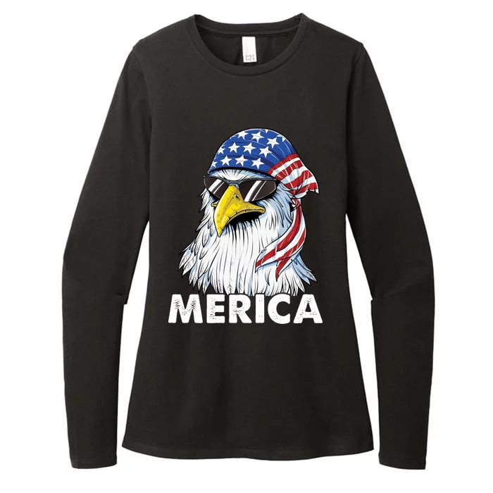 Patriotic Eagle Mullet 4th Of July Usa American Flag Merica Cute Gift Womens CVC Long Sleeve Shirt