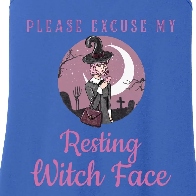 Please Excuse My Resting Witch Face Gift Ladies Essential Tank