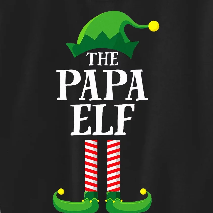 Papa Elf Matching Family Group Christmas Party Kids Sweatshirt