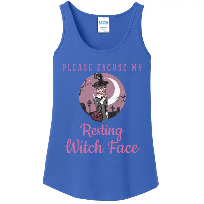 Please Excuse My Resting Witch Face Gift Ladies Essential Tank