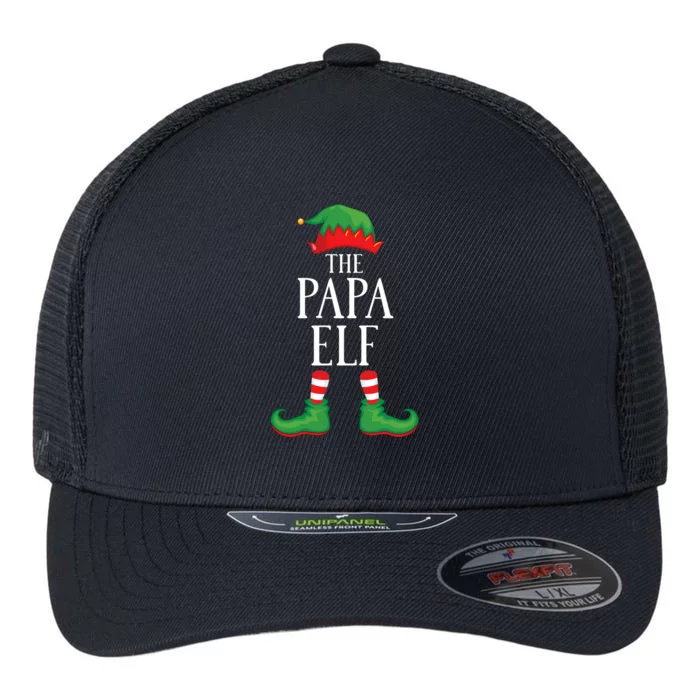 Papa Elf Matching Group Xmas Funny Family Christmas Flexfit Unipanel Trucker Cap