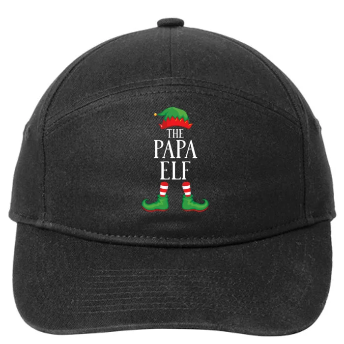 Papa Elf Matching Group Xmas Funny Family Christmas 7-Panel Snapback Hat