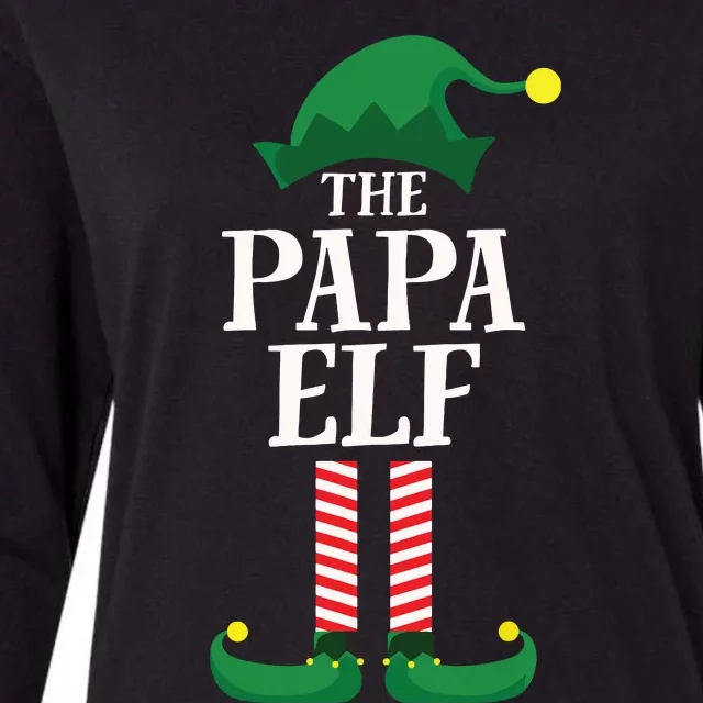 Papa Elf Matching Family Group Christmas Party Womens Cotton Relaxed Long Sleeve T-Shirt