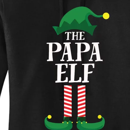 Papa Elf Matching Family Group Christmas Party Women's Pullover Hoodie