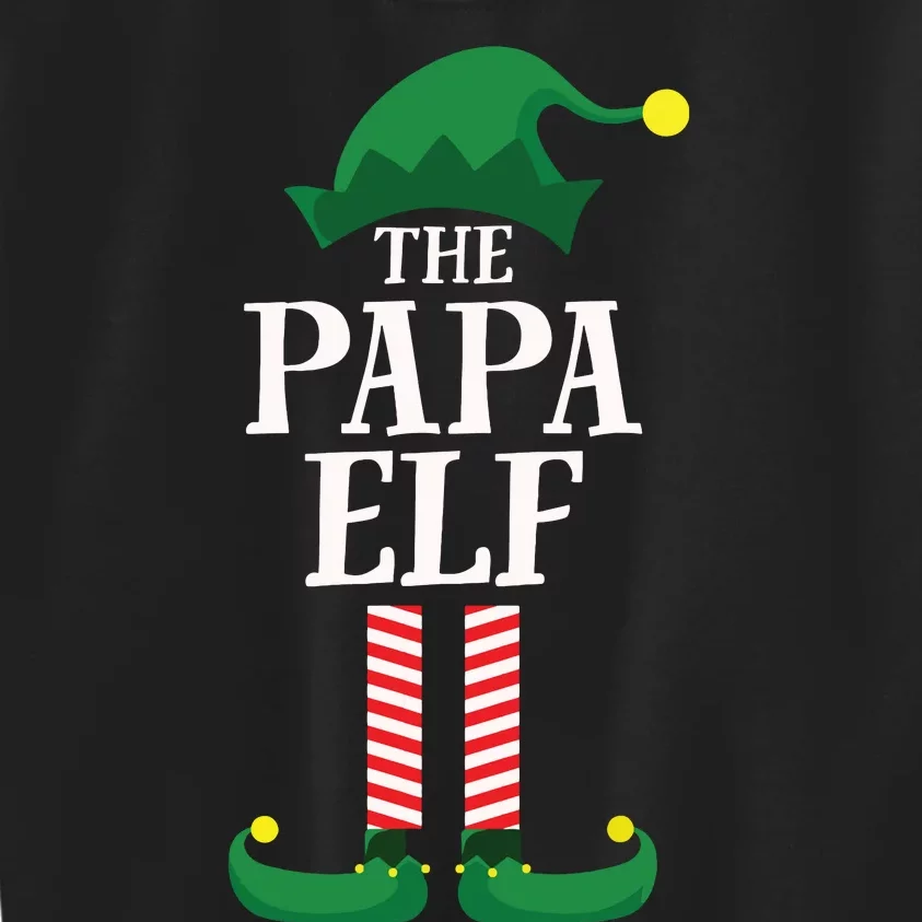 Papa Elf Matching Family Group Christmas Party Kids Sweatshirt