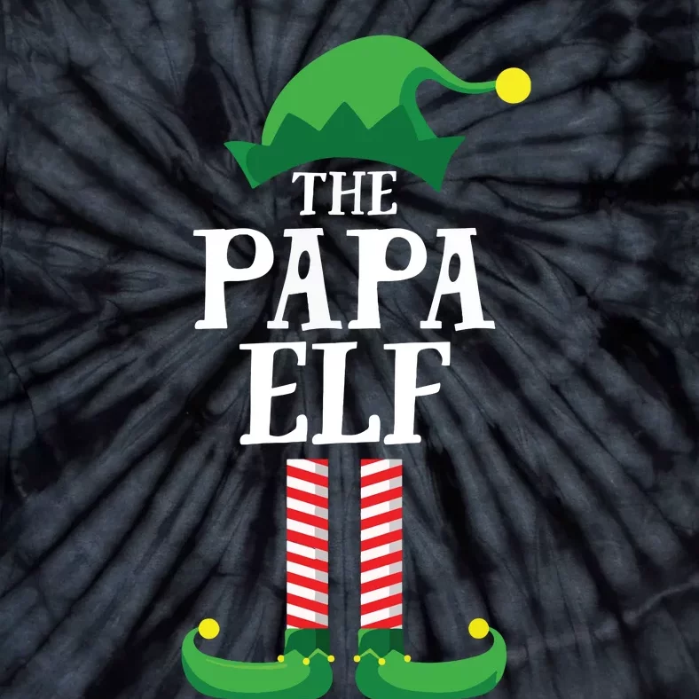 Papa Elf Matching Family Group Christmas Party Tie-Dye T-Shirt