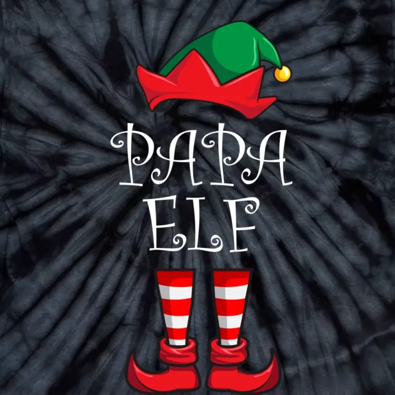 Papa Elf Matching Family Christmas Party Pajama Papa Elf Tie-Dye T-Shirt