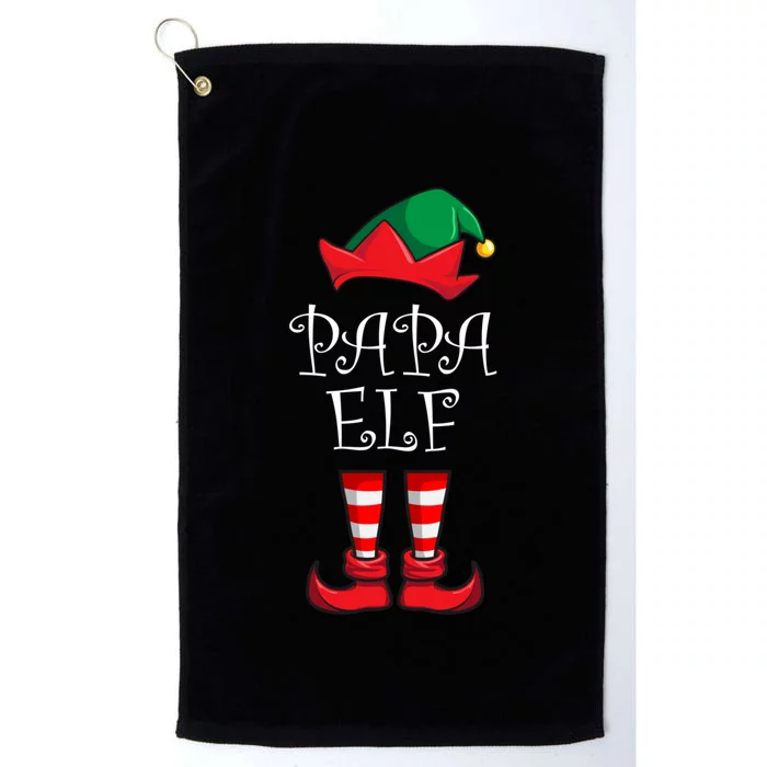 Papa Elf Matching Family Christmas Party Pajama Papa Elf Platinum Collection Golf Towel