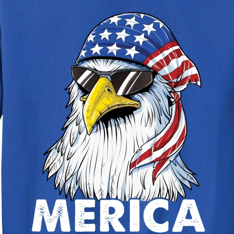 Patriotic Eagle Mullet 4th Of July Usa American Flag Merica Meaningful Gift Tall Sweatshirt