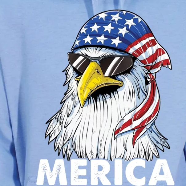 Patriotic Eagle Mullet 4th Of July Usa American Flag Merica Meaningful Gift Unisex Surf Hoodie