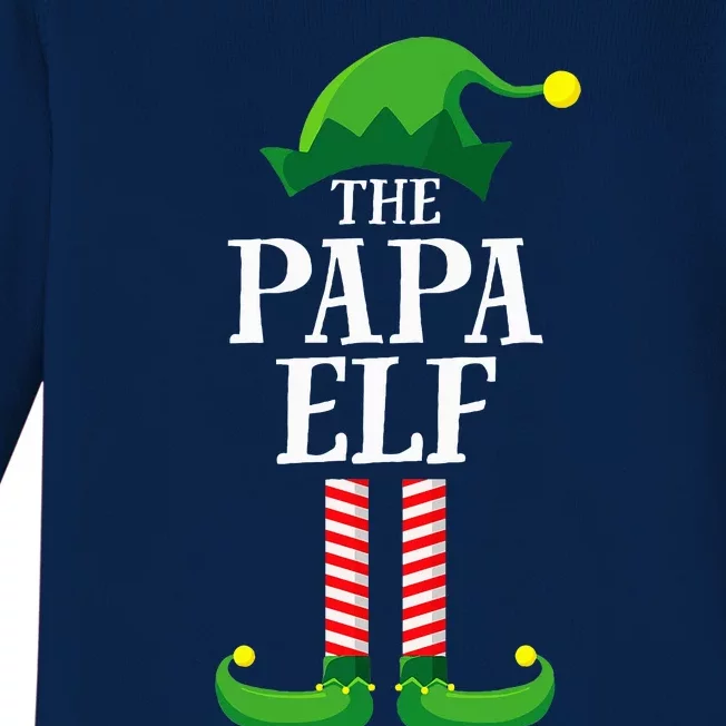 Papa Elf Matching Family Group Christmas Party Pyjamas Baby Long Sleeve Bodysuit