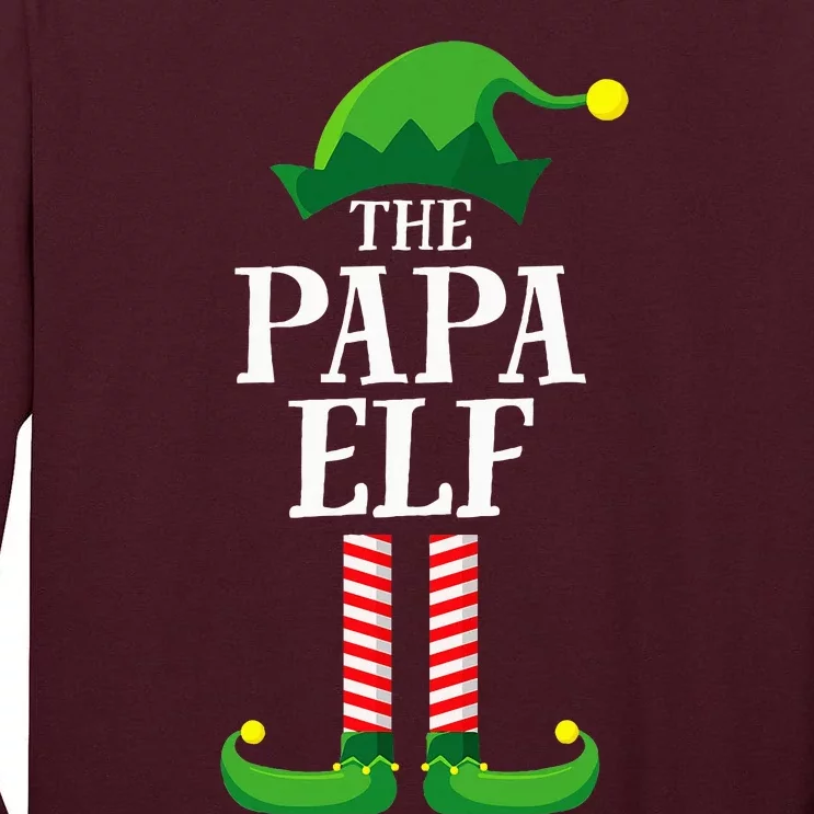 Papa Elf Matching Family Group Christmas Party Pyjamas Tall Long Sleeve T-Shirt