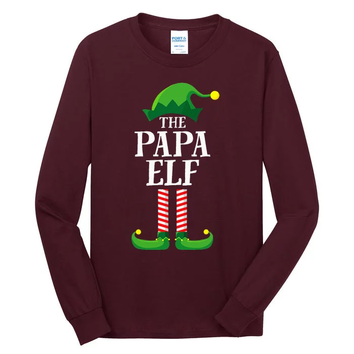 Papa Elf Matching Family Group Christmas Party Pyjamas Tall Long Sleeve T-Shirt