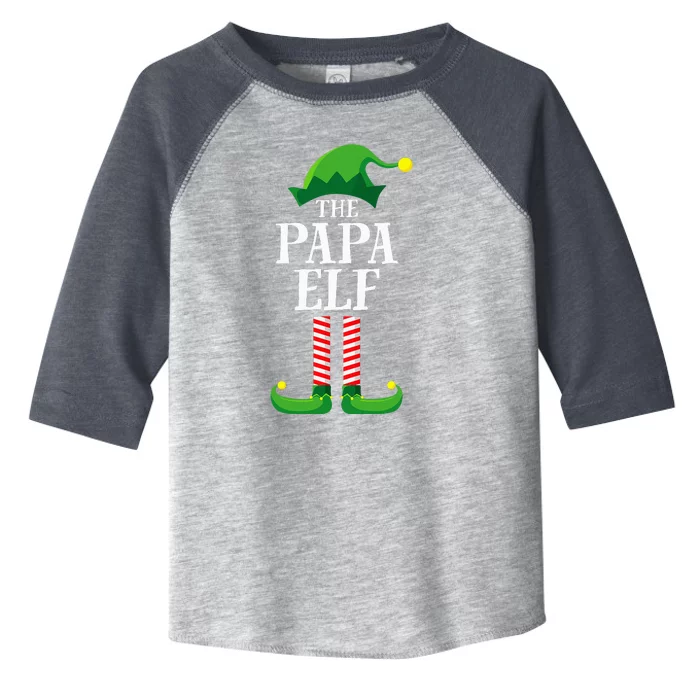 Papa Elf Matching Family Group Christmas Party Pyjamas Toddler Fine Jersey T-Shirt