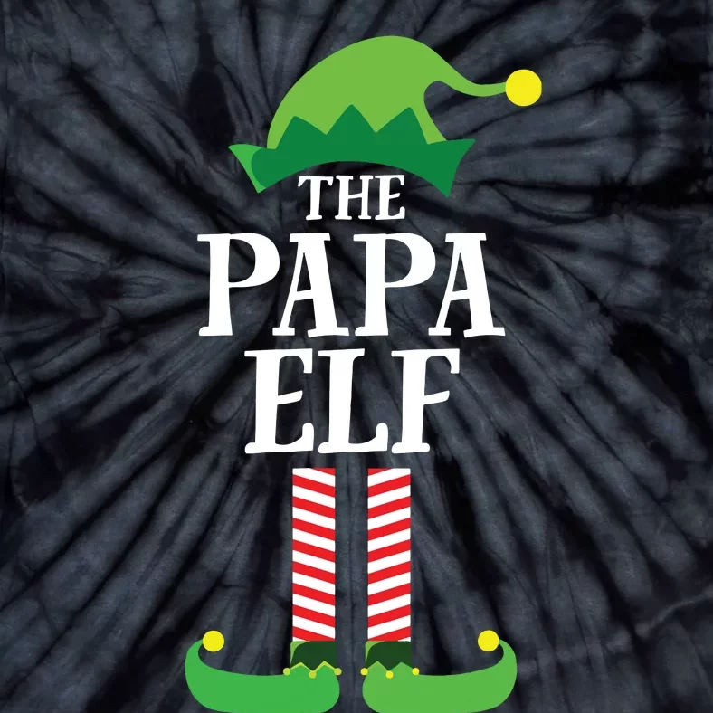 Papa Elf Matching Family Group Christmas Party Tie-Dye T-Shirt