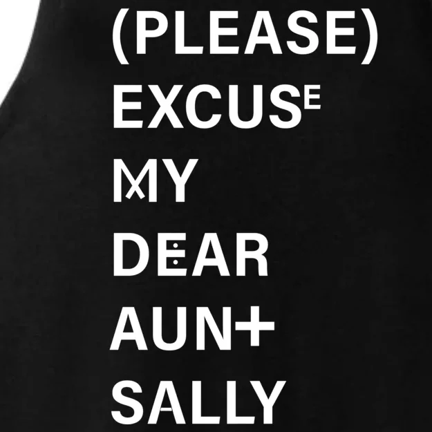 PEMDAS Please Excuse My Dear Aunt Sally Ladies Tri-Blend Wicking Tank